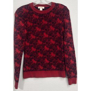 Brooks Brothers Sweater Womens S Red 100% Extra Fine Merino Wool Red Fleece